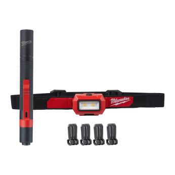 MILWAUKEE HL2IPL-LED alkalická čelová a tužková svítilna 4933492103