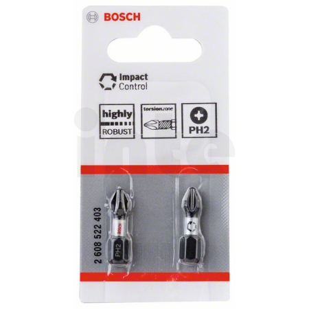 BOSCH Nástavec Impact Control 25 mm, 2×PH2 2608522403