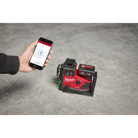 MILWAUKEE M12 A3PLO-0C zelený laser s automatickým zarovnáním 360° ve 3 rovinách 4933499001