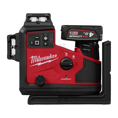 MILWAUKEE M12 A3PLO-401C zelený laser s automatickým zarovnáním 360° ve 3 rovinách 4933499002