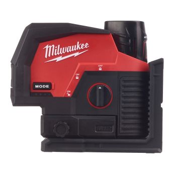 MILWAUKEE M12™ zelený kombinovaný křížový liniovo-bodový laser 4933478100