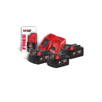 MILWAUKEE M18™ sada akumulátorů a nabíječky 4933451423
