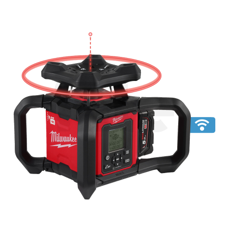 MILWAUKEE M18 RLOHV1200-501C horizontální/vertikální rotační laser 1 200 m s automatickým duálním nastavením sklonu ONE-KEY 4933