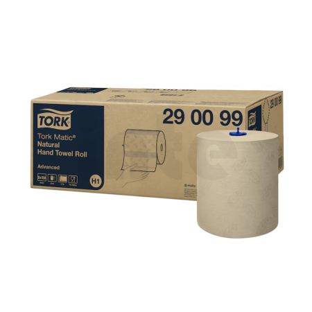 TORK Matic papírové ručníky v roli natural, H1, 2vrstvé, 6 rolí × 150 m 290099