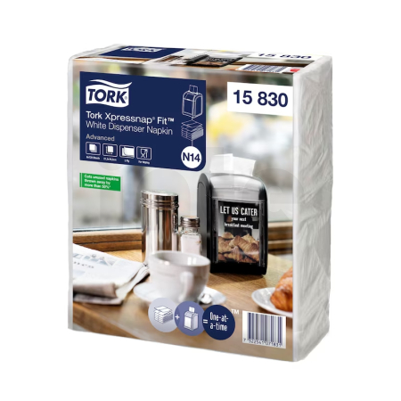 Tork Xpressnap Fit  Natural ubrousky do zásobníku, N14, 2 vrstvy, 4320, 12830