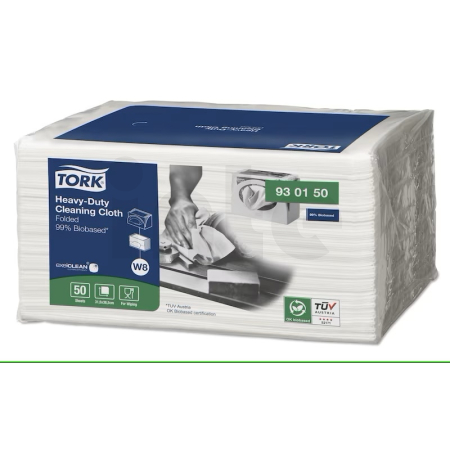 Tork Heavy-Duty Biobased čisticí utěrka, 8 bal. x 50 útržků, W8, 930150