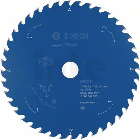 BOSCH Pilový kotouč Expert for Wood pro akumulátorové pily 254×2,1/1,6×30 T40 2608644525