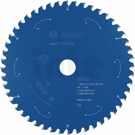 BOSCH Pilový kotouč Expert for Wood pro akumulátorové pily 250×2,1/1,6×30 T48 2608644523