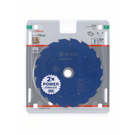 BOSCH Pilový kotouč Expert for Wood pro akumulátorové pily 190×1,5/1×30 T18 2608644512