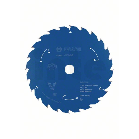 BOSCH Pilový kotouč Expert for Wood pro akumulátorové pily 184×1,6/1×20 T24 2608644510