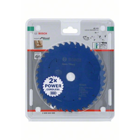BOSCH Pilový kotouč Expert for Wood pro akumulátorové pily 165×1,5/1×20 T36 2608644508