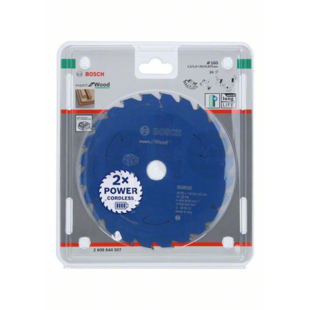 BOSCH Pilový kotouč Expert for Wood pro akumulátorové pily 165×1,5/1×20 T24 2608644507