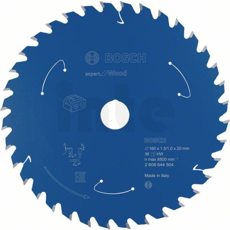 BOSCH Pilový kotouč Expert for Wood pro akumulátorové pily 160×1,5/1×20 T36 2608644504