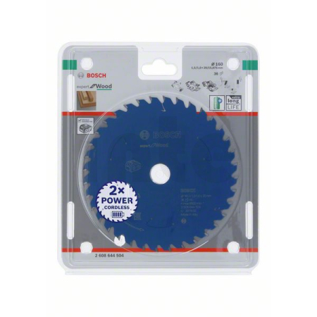 BOSCH Pilový kotouč Expert for Wood pro akumulátorové pily 160×1,5/1×20 T36 2608644504