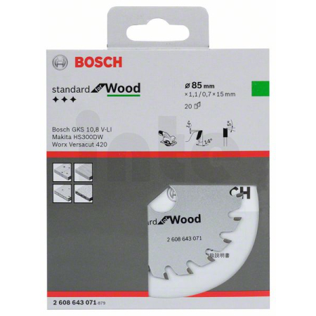 BOSCH Pilový kotouč Optiline Wood 2608643071