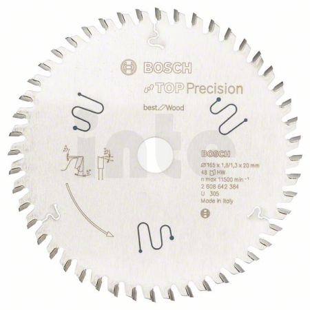 BOSCH Pilový kotouč do okružních pil Top Precision Best for Wood 2608642384