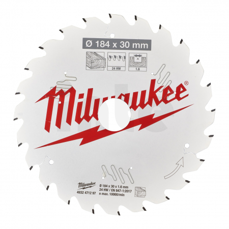 MILWAUKEE Pilový kotouč dřevo 184X30X1.6X24ATB 4932471297