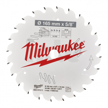 MILWAUKEE Pilový kotouč dřevo 165X15.87X1.6X24ATB 4932471311