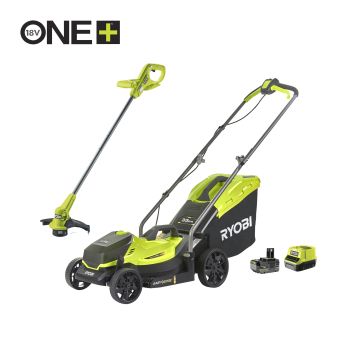 RYOBI OLM1833LT23A-140 18V ONE+ Akumulátorová sekačka na trávu, 33 cm a 18V ONE+  strunová sekačka, 23 cm 5133005885