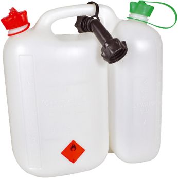 Makita - kanystr kombinovaný (palivo 5l + olej 3l), transparentní STOP 949000036