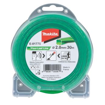 Makita - struna nylonová 2,0mm, zelená, 30m, speciální pro aku stroje = old 197473-7 E-01775