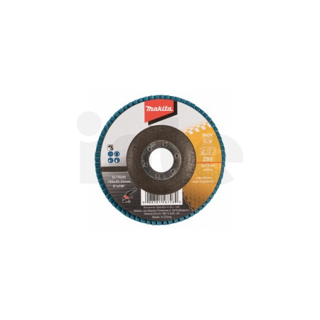 Makita - kotouč lamelový 125x22.23mm K80 Zirkon D-74245