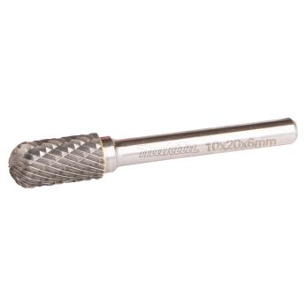 Makita - brusné frézy 10x20x6 oblá dělené ostří kov, nerez B-52750