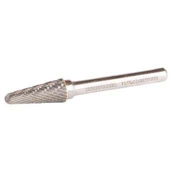 Makita - brusné frézy 10x20x6 úzký kužel dělené ostří kov, nerez B-52819