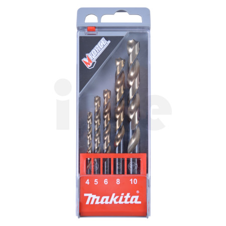Makita - sada vrtáků s válcovou stopkou do kovu HSS-G 5 ks v plastové krabičce D-30508