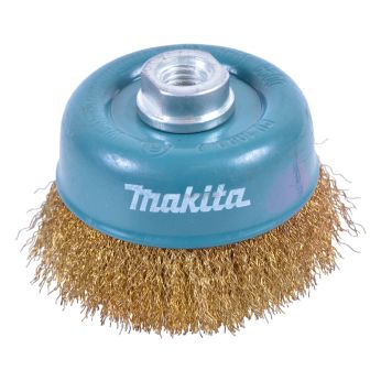 Makita - miskovitý kartáč z mosazného drátu,vlnitý drát 0,3mm,90mm D-39780