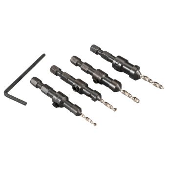 Makita - sada vrtáků šestihran 1/4" se záhlubníkem 4 ks v plastové krabičce D-73455