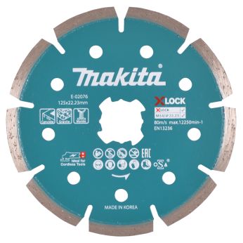 Makita - kotouč řezný diamantový X-lock 125x1.6x22.23mm E-02076