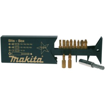 Makita - sada bitů 1/4" TiN 11 ks v plastové krabičce P-49046