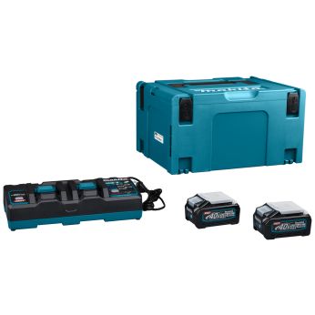 Makita - sada Li-ion XGT 40V 2xBL4040+DC40RB+Makpac 191U00-8