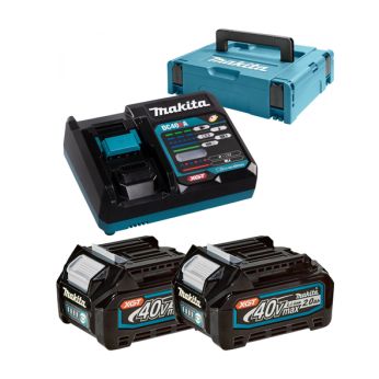 Makita - sada Li-ion XGT 40V 2xBL4020+DC40RA+Makpac 191V07-0