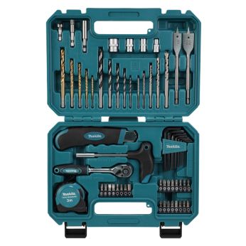 Makita - sada bitů a vrtáků 60 ks v plastovém kufru E-15095