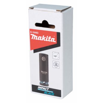 Makita - klíč nástrčný prodloužený 1/2", čtyřhran, IMPACT BLACK, 18mm E-16483