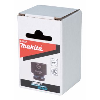 Makita - klíč nástrčný 1/2", čtyřhran, IMPACT BLACK, 30mm = old B-40238 E-16221
