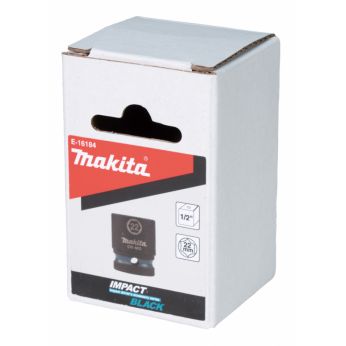 Makita - klíč nástrčný 1/2", čtyřhran, IMPACT BLACK, 22mm = old B-40191 E-16184