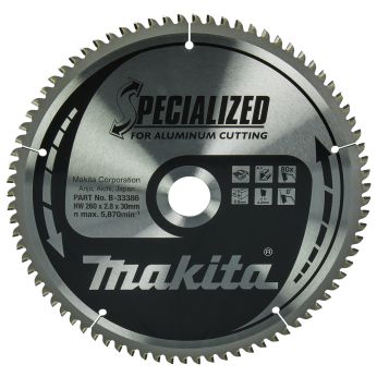 Makita - kotouč pilový hliník SPECIALIZED 260x2.8x30mm 80Z = old B-09715 B-33386