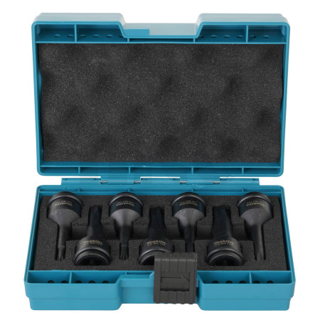 Makita - sada nástrčných klíčů čtyřhran 1/2" IMPACT BLACK 7 ks v plastové krabičce E-23628