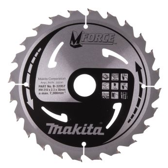 Makita - kotouč pilový dřevo MFORCE 210x2.3x30mm 24Z = old B-08078 B-32057
