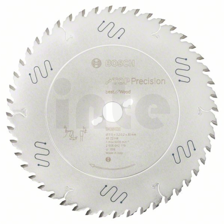 BOSCH Pilový kotouč do okružních pil Top Precision Best for Wood 2608642119