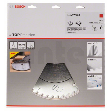 BOSCH Pilový kotouč do okružních pil Top Precision Best for Wood 2608642119