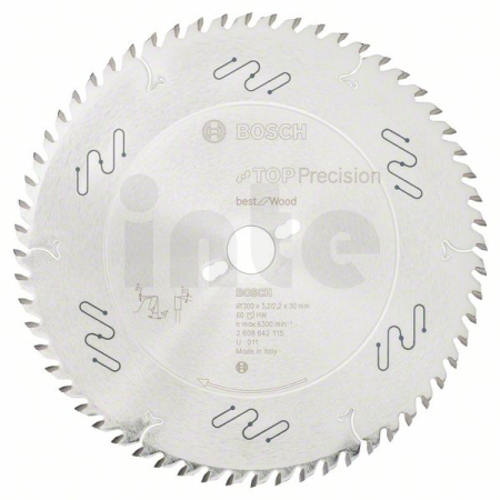 BOSCH Pilový kotouč do okružních pil Top Precision Best for Wood 2608642115