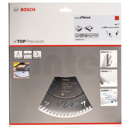 BOSCH Pilový kotouč do okružních pil Top Precision Best for Wood 2608642113