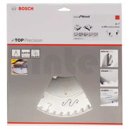 BOSCH Pilový kotouč do okružních pil Top Precision Best for Wood 2608642111