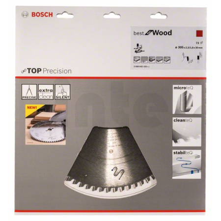 BOSCH Pilový kotouč do okružních pil Top Precision Best for Wood 2608642103