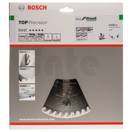 BOSCH Pilový kotouč do okružních pil Top Precision Best for Wood 2608642101