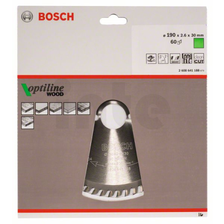 BOSCH Pilový kotouč Optiline Wood 2608641188